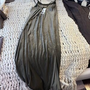 Splendid Metallic Gray Slip Dress